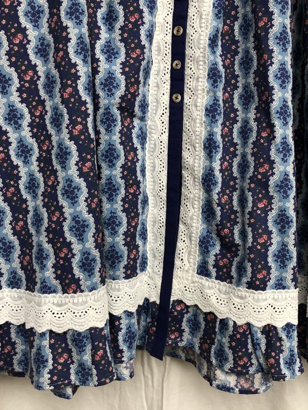 Handmade Gunne Sax Style Maxi Skirt 100% Cotton - Picture 4 of 8